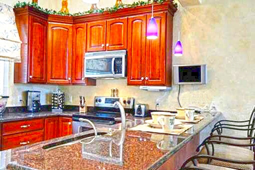 Open style kitchen with the breakfast bar